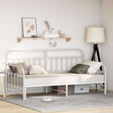  Okvir dnevne postelje Bela 107 x 203 cm Prašno lakirano jeklo, (5000126783) | Shoptok.si