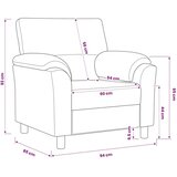 SOFA Žuta 94 x 85 x 93 cm Baršun - Žuta 60 cm | shoptok.hr
