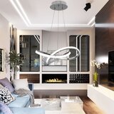 Toolight Stropna viseća svjetiljka prsten moderna LED + daljinski upravljač APP389-CP Chrome | shoptok.hr