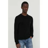 AllSaints Volnen pulover moški, črna barva,