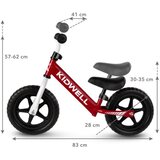 Kidwell Rebel dječji bicikl bez pedala, crveni | shoptok.hr
