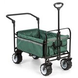 Waldbeck Easy Rider, vlečni voziček, do 70 kg, teleskopska cev, zložljiv, zelen | Shoptok.si