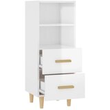  Komoda sjajna bijela 34,5x34x90 cm od konstruiranog drva | shoptok.hr