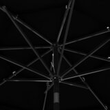  Vrtni suncobran s 3 razine i aluminijskim stupom 3 m crni | shoptok.hr