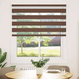 vidaXL zebra senčilo rjave 125x150 cm tkanina širina 120,9cm poliester | Shoptok.si
