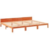  Obiteljski okvir kreveta bez madraca vosak smeđi puno drvo bor | shoptok.hr