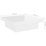  Stolić za kavu visoki sjaj bijeli 90x90x28 cm konstruirano drvo | shoptok.hr