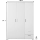MID.YOU otroška garderobna omara bibo, bela | Shoptok.si