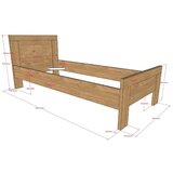 Vipack Otroška postelja brez letvenega dna 90x200 cm v naravni barvi Sam – | Shoptok.si