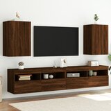  The Living Store Stenske TV omarice 2 kosa rjavi hrast 40,5x30x60 cm inž. les - TV Stenska Omarica, (21555164) Cene