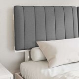  Posteljni okvir z oblazinjenim vzglavjem Svetlo siva, (5000101572) | Shoptok.si