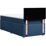 vidaXL Box spring postelja z vzmetnico modra 80x200 cm blago, (21291248) | Shoptok.si