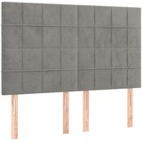  box spring s madracem LED svjetlosivi 140x200 cm baršun | shoptok.hr
