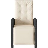  3-dijelni bistro set s jastucima crni od poliratana | shoptok.hr