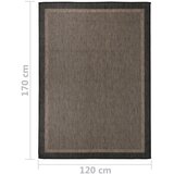  Vanjski tepih ravnog tkanja 120 x 170 cm tamnosmeđi | Eponuda.com