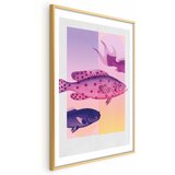  Plakat - Fantastic Fish - artistic illustration of fish on a colorful background 40x60 Zlatni okvir s margom | shoptok.hr