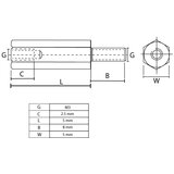  Distanzer M/Ž mesingani M3x5mm | Eponuda.com