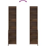 vidaXL Visoka omara rjavi hrast 37,5x35x180 cm inženirski les | Shoptok.si