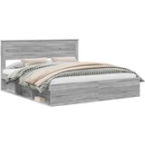  Konstrukcija postelje z vzglavjem Siva Sonoma 180 x 200 cm, (5000104031) | Shoptok.si