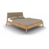 The Beds Bračni krevet od punog hrasta 200x200 cm u prirodnoj boji Twig –