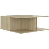  Stolić za kavu bijeli i hrast 80 x 80 x 31 cm konstruirano drvo | shoptok.hr