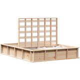  Krevetna konstrukcija Smeđa 140 x 190 cm Čvrsto borovo drvo | shoptok.hr