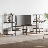 TV ormarić smeđa boja hrasta 206,5x28,5x95 cm konstruirano drvo | Eponuda.ba