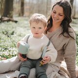 Mushie silikonski lonček za prigrizke stone | Shoptok.si