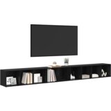 vidaXL TV omarica 3 pcs Črni hrast 37 x 35 x 107.5 cm Obdelano leseno | Shoptok.si
