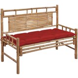  Klupa s jastukom 120 cm od bambusa | shoptok.hr