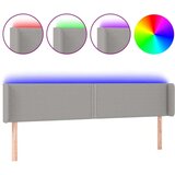  Posteljno vzglavje svetlo sivo 203x16x78/88 cm blago, (20737102) | Shoptok.si
