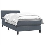 Box Spring krevet s madracem tamno sivi 80x210 cm baršun | shoptok.hr