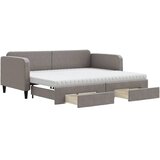  Dnevni krevet na razvlačenje smeđesivi 90 x 200 cm od tkanine | shoptok.hr