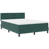  LED Box Spring Krevet Tamnozelena 140 x 190 cm Baršun | shoptok.hr