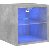 TV ormarić s LED svjetlima siva boja betona 30 x 28,5 x 30 cm | Eponuda.com