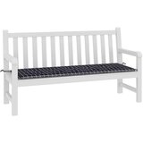  Jastuk za vrtnu klupu crni karirani 150x50x4 cm tkanina Oxford | Eponuda.ba