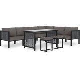  Modularna kutna sofa od poliratana s lijevim naslonom antracit | shoptok.hr