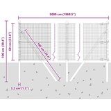 vidaXL varjena žična ograja s 13 stebri zeleno 0.6x50 m jeklo Cene