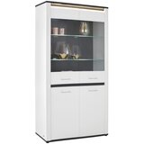 Mömax Vitrina Alassio, Bela, Barva Grafita | Shoptok.si