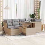  7-dijelni set vrtnih sofa od poliratana s jastucima bež | shoptok.hr