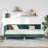 Kotni okvir postelje z matrico Drugo 2 pcs Zelena blago, (5000123255) | Shoptok.si