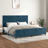  Okvir za krevet bez madraca tamnoplavi 200x200 cm baršunasti | shoptok.hr