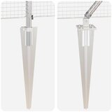 vidaXL Set stebrov za ograje Set 2 Pocinkano jeklo 10 x 1,5 m Vzdržljivo | Shoptok.si