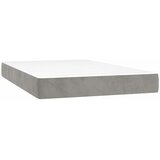  box spring s madracem LED svjetlosivi 120x200 cm baršun | shoptok.hr