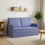  Kauč za dvoje Traper plava 130 x 81 x 82 cm Tkanina - Trapere plave boje 120 cm Cijene