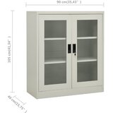  Uredski ormarić svjetlosivi 90 x 40 x 105 cm čelični | shoptok.hr