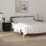 vidaXL nočna omarica 2 kosa črna 40x35x50 cm trdna borovina Cene