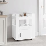  Kolica bijela 60 x 45 x 80 cm od konstruiranog drva | shoptok.hr