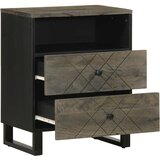  Noćni ormarić crni 50x33x62 cm Puno drvo Mango | shoptok.hr