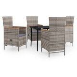  5-dijelni vrtni blagovaonski set s jastucima sivi | Eponuda.com
